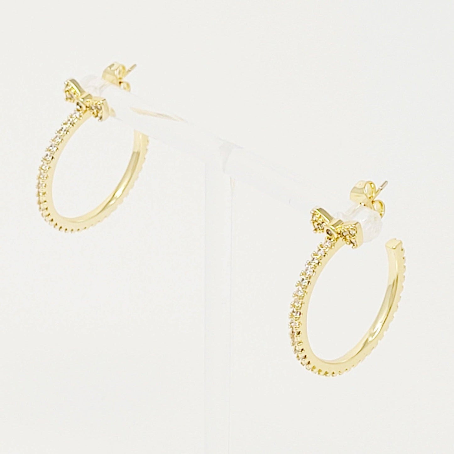 Bow On Top Hoop Earrings