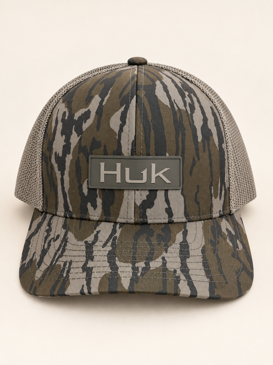 HUK Mossy Oak 100 Trucker Cap