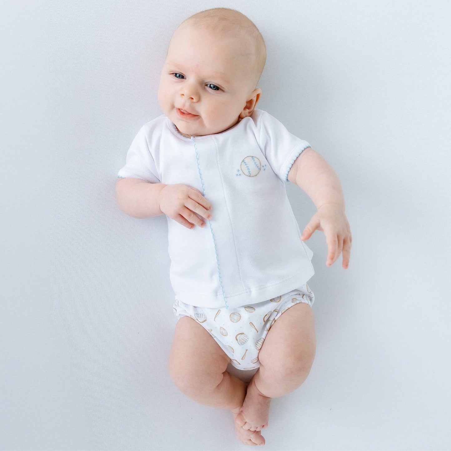Precious Lil' Sluggers Diaper Cover Set - Light Blue