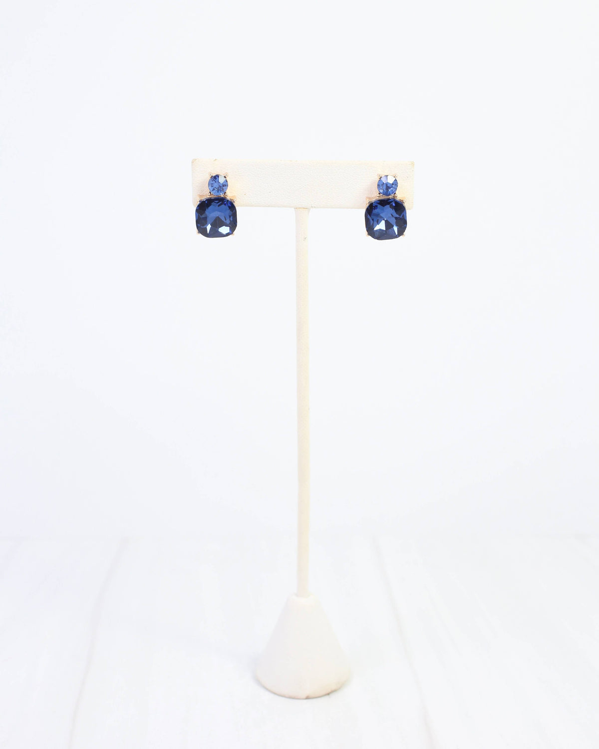 Roxanne Rhinestone Post Earring Sapphire