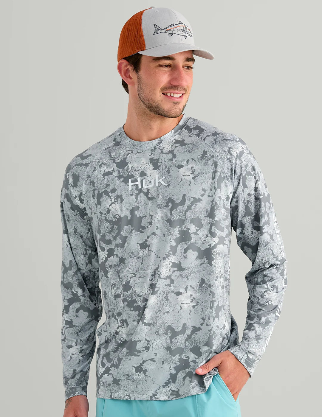 Airweight KC Printed Crew - Sharkskin Estuary Camo