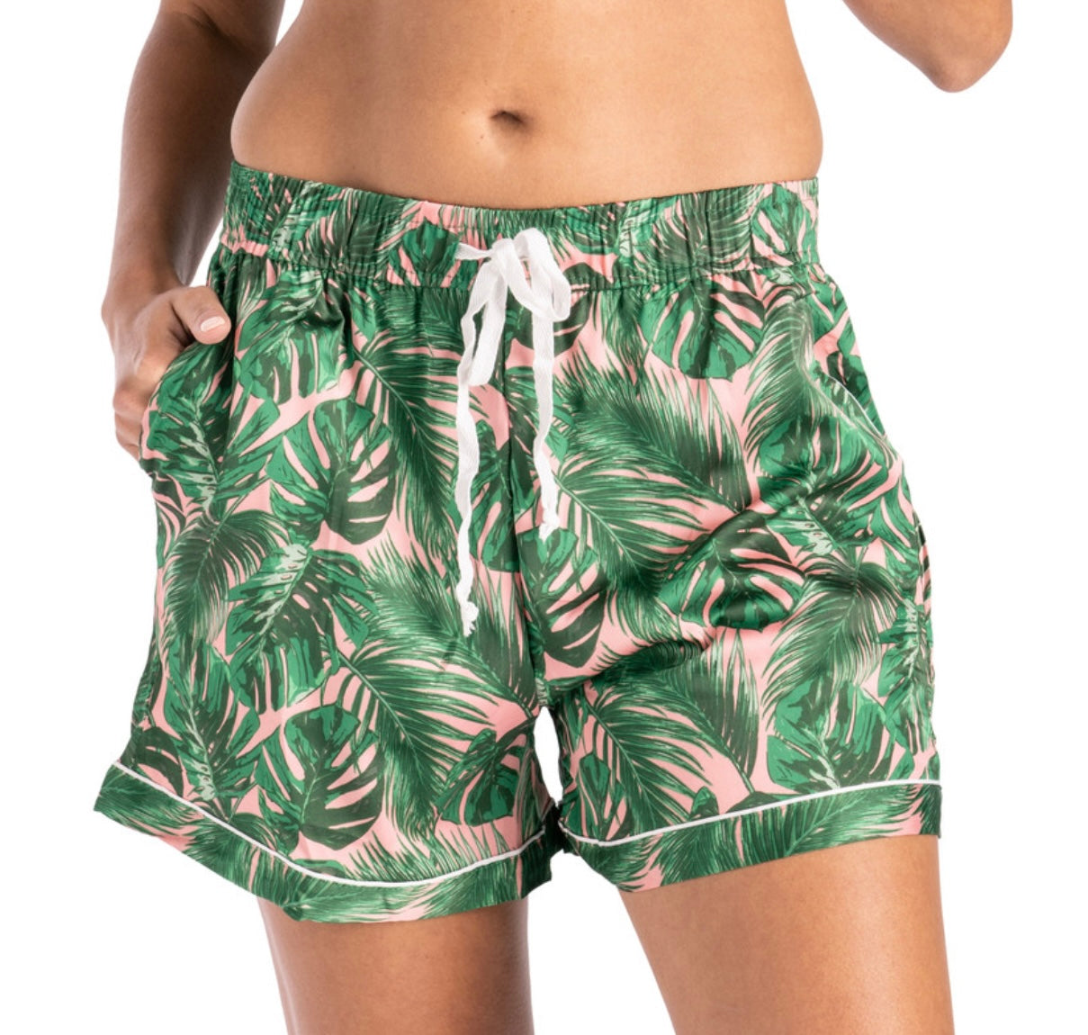 “Aloha Bed” Satin Sleep Shorts