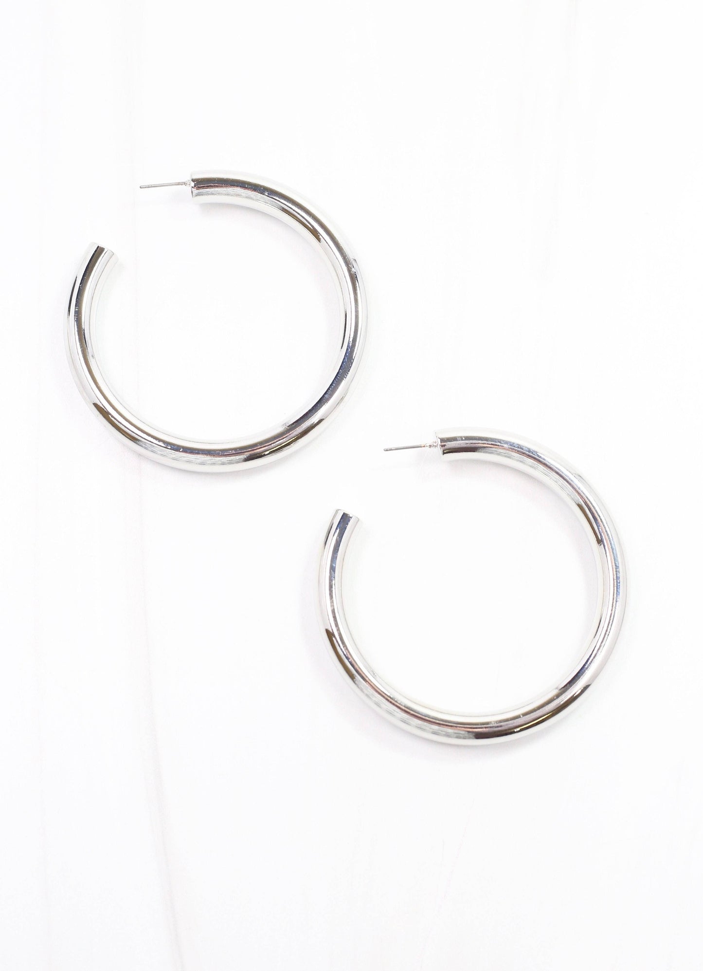 Chantell Hoop Earring Shiny Silver