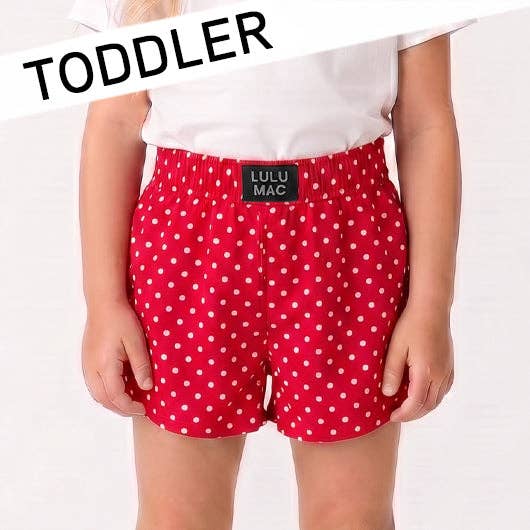Red Mini Polka Dot TODDLER SHORT