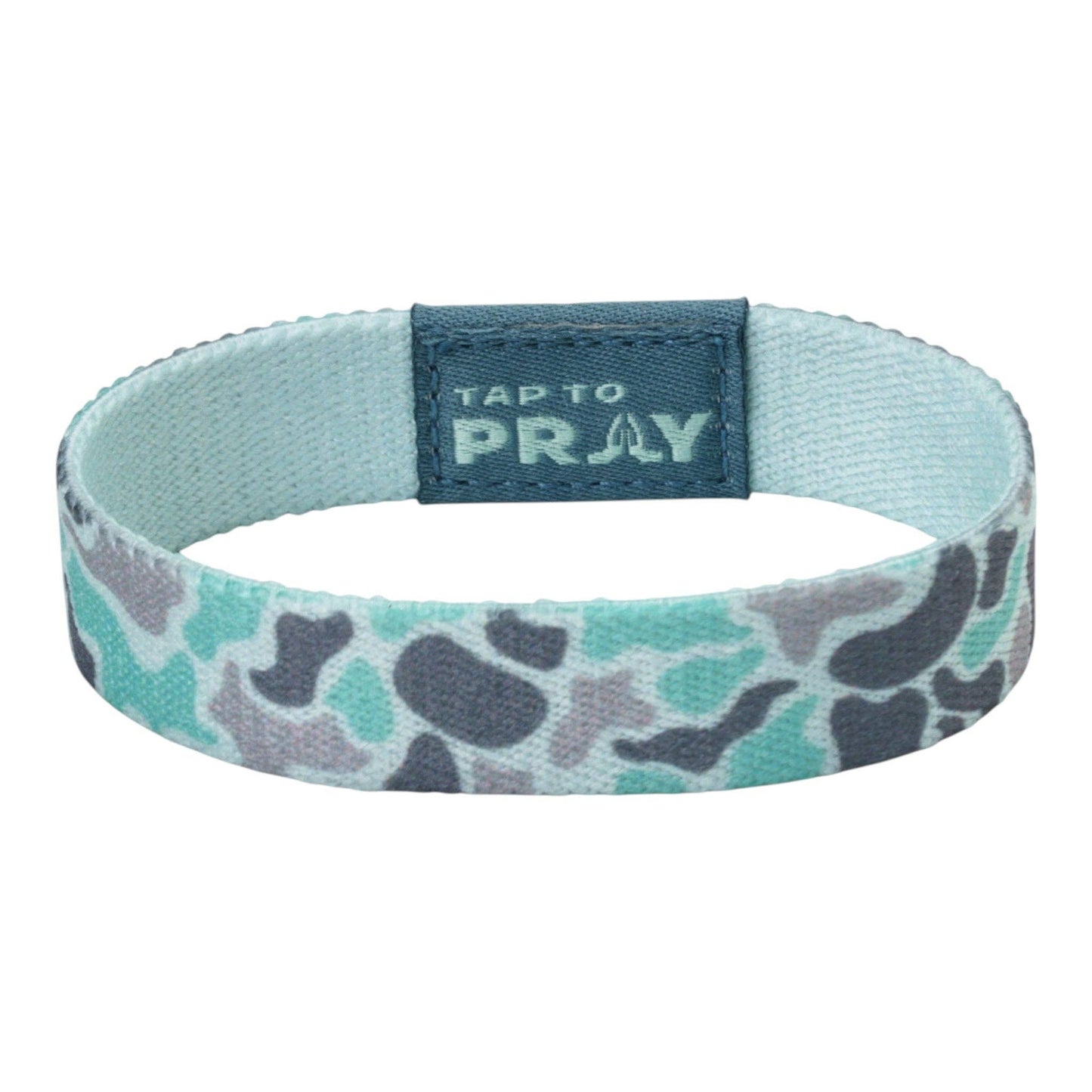 Tap To Pray® Wristband – River Rock Camo - Mint