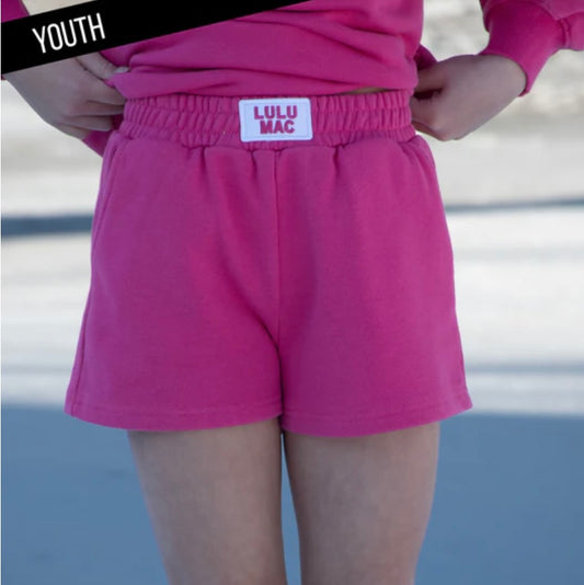 Youth Terry Shorts - Hot Pink