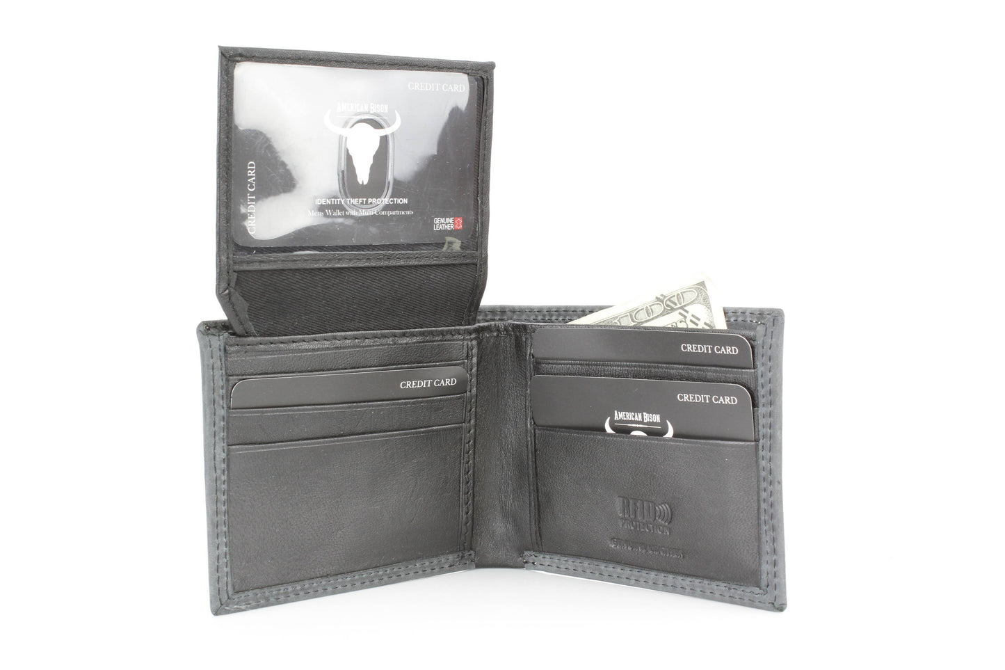 Bi-Fold Wallet with Deer Antler Emboss