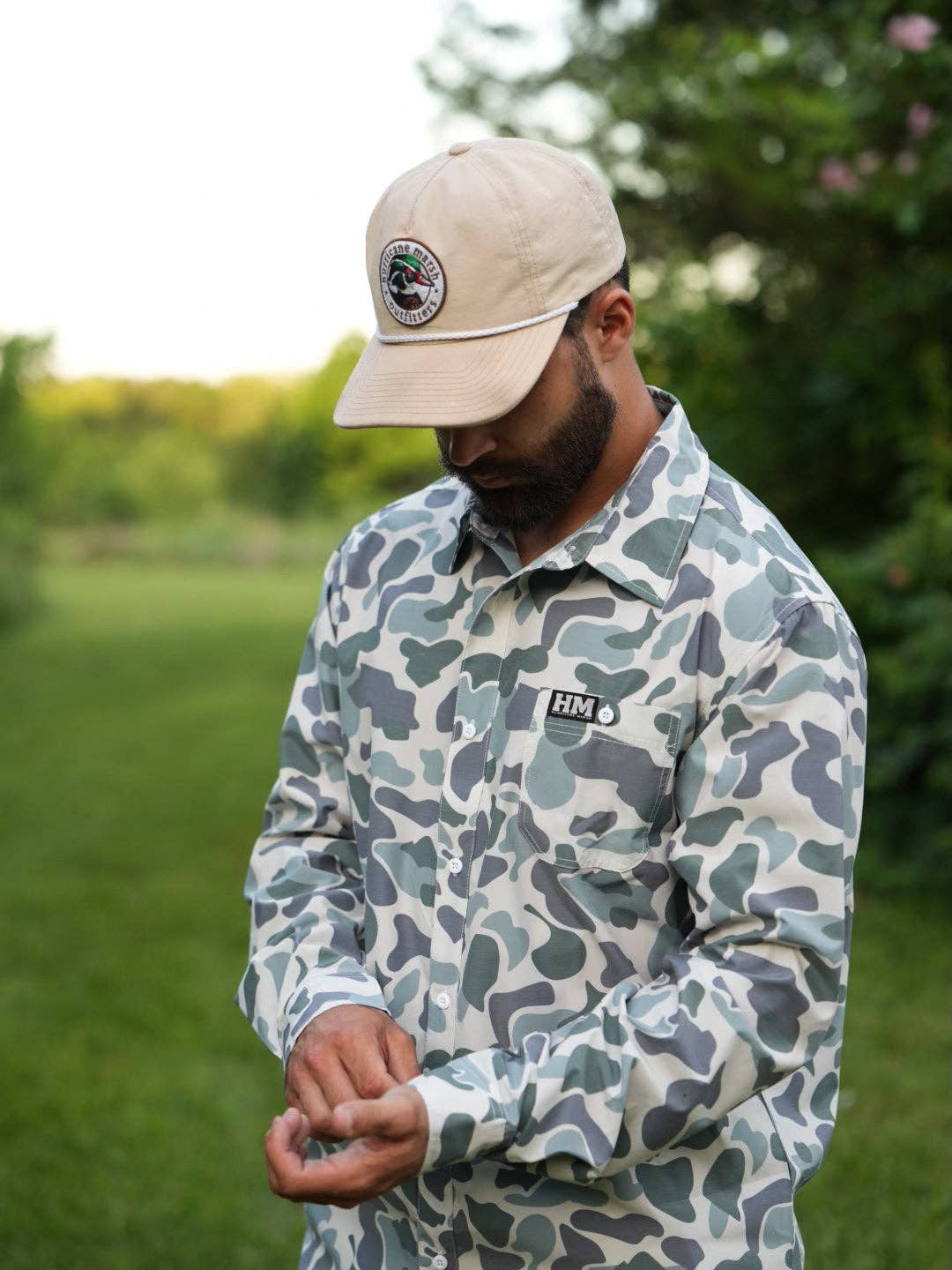 Button Up Green Performance Longsleeve