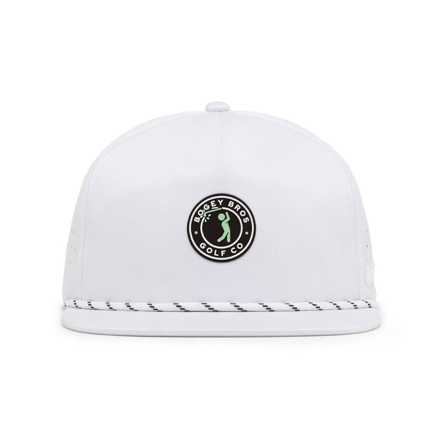 Bogeyman Stamp White - Unstructured Flat Bill Hat - Snapback