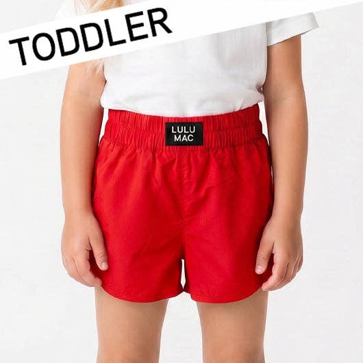 Red LM Shorts - TODDLER