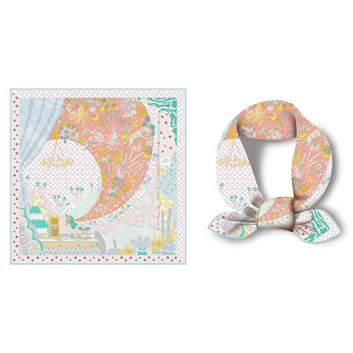 Silk Feel Square Scarf
