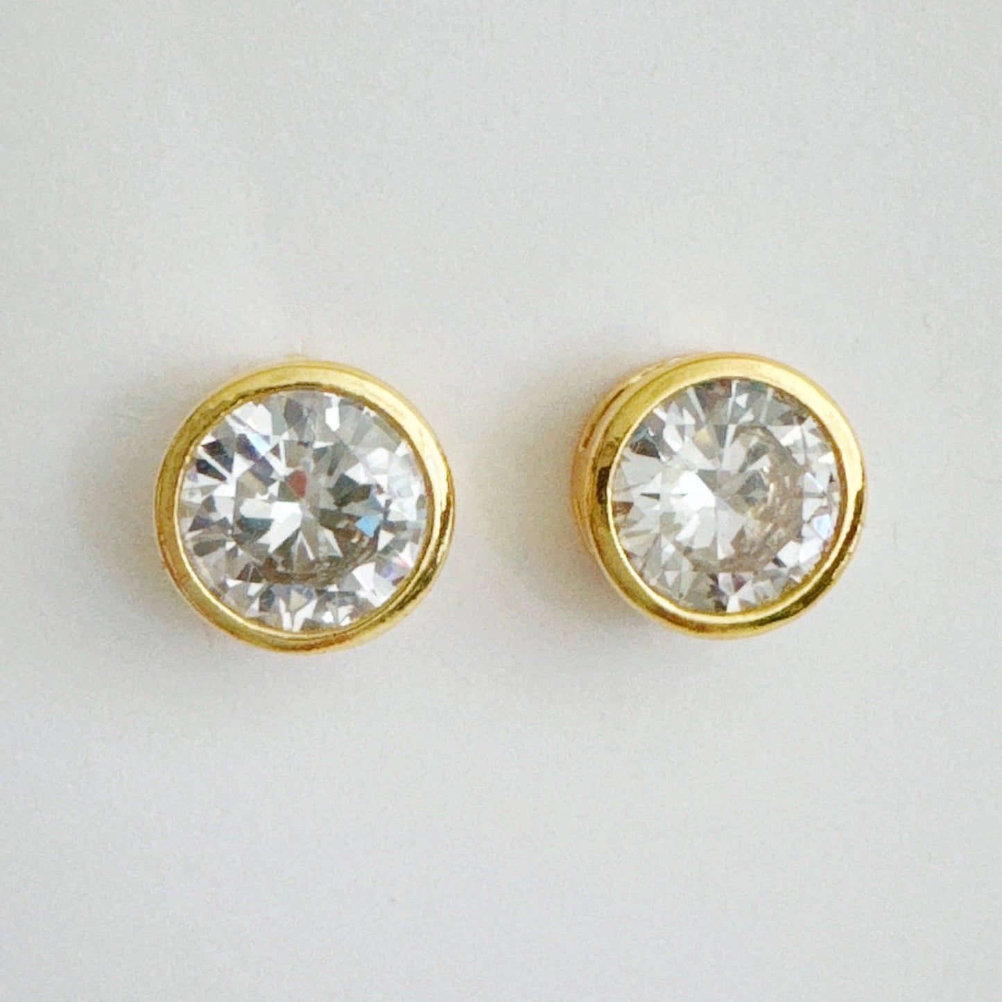 Bold And Brilliant Bezel Stud Earrings