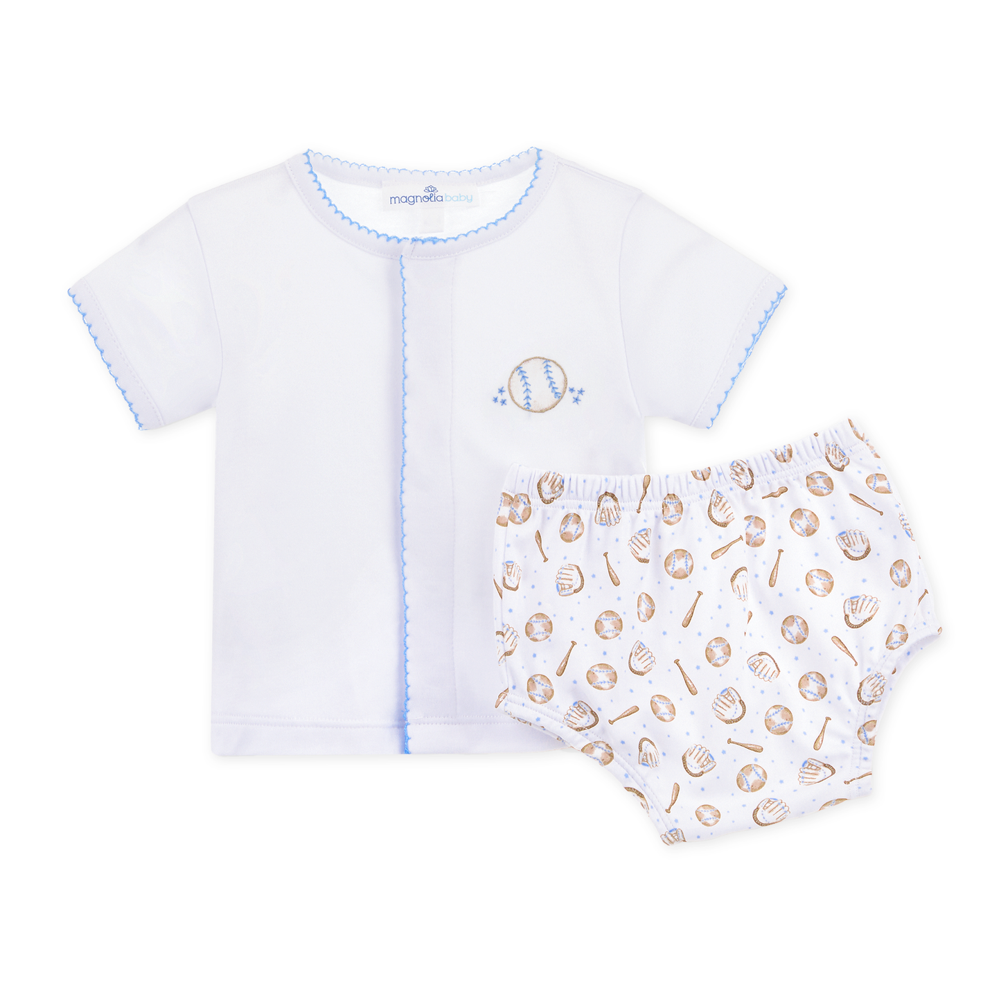 Precious Lil' Sluggers Diaper Cover Set - Light Blue