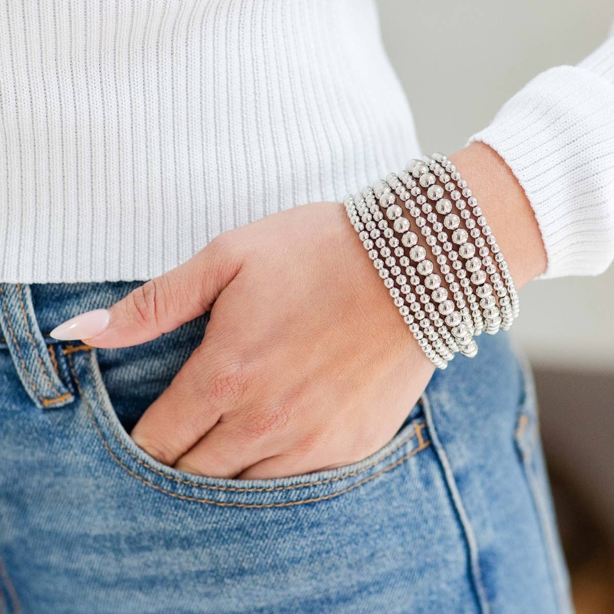 4mm Bead Stretch Bracelet