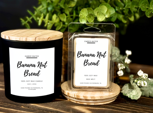 Banana Nut Bread 16 oz 100% Soy Candle