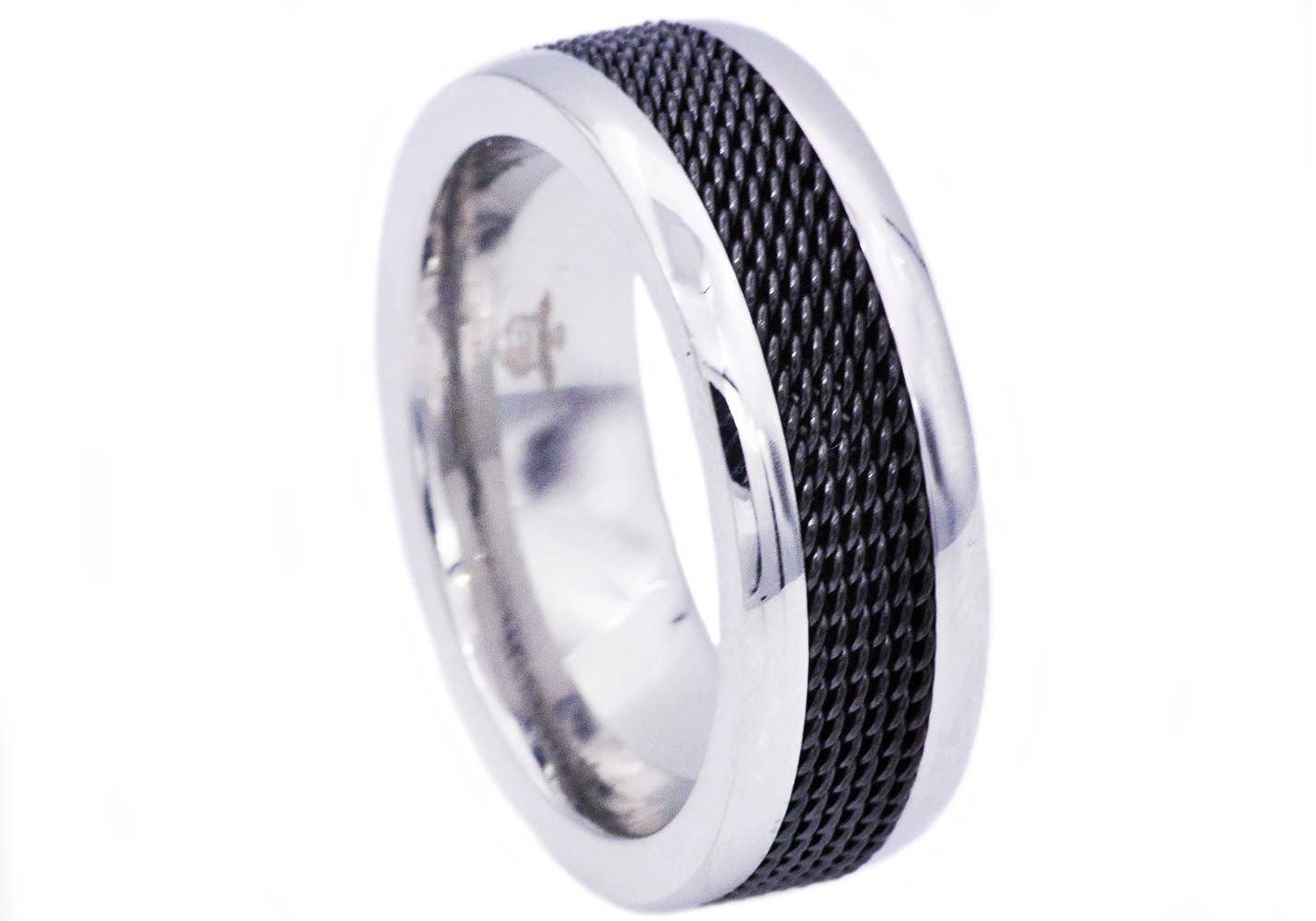Men's Black Stainless Steel Ring