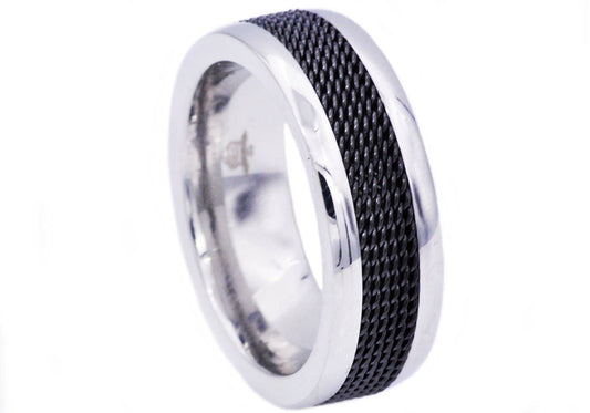 Men's Black Stainless Steel Ring