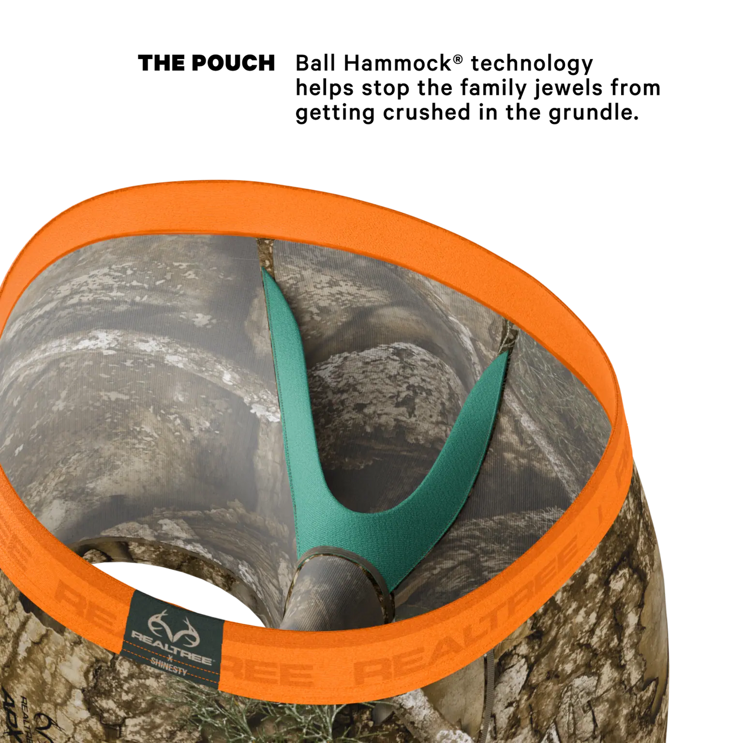 The Wild Game - Realtree x Shinesty Neon Orange Ball Hammock® Pouch Underwear