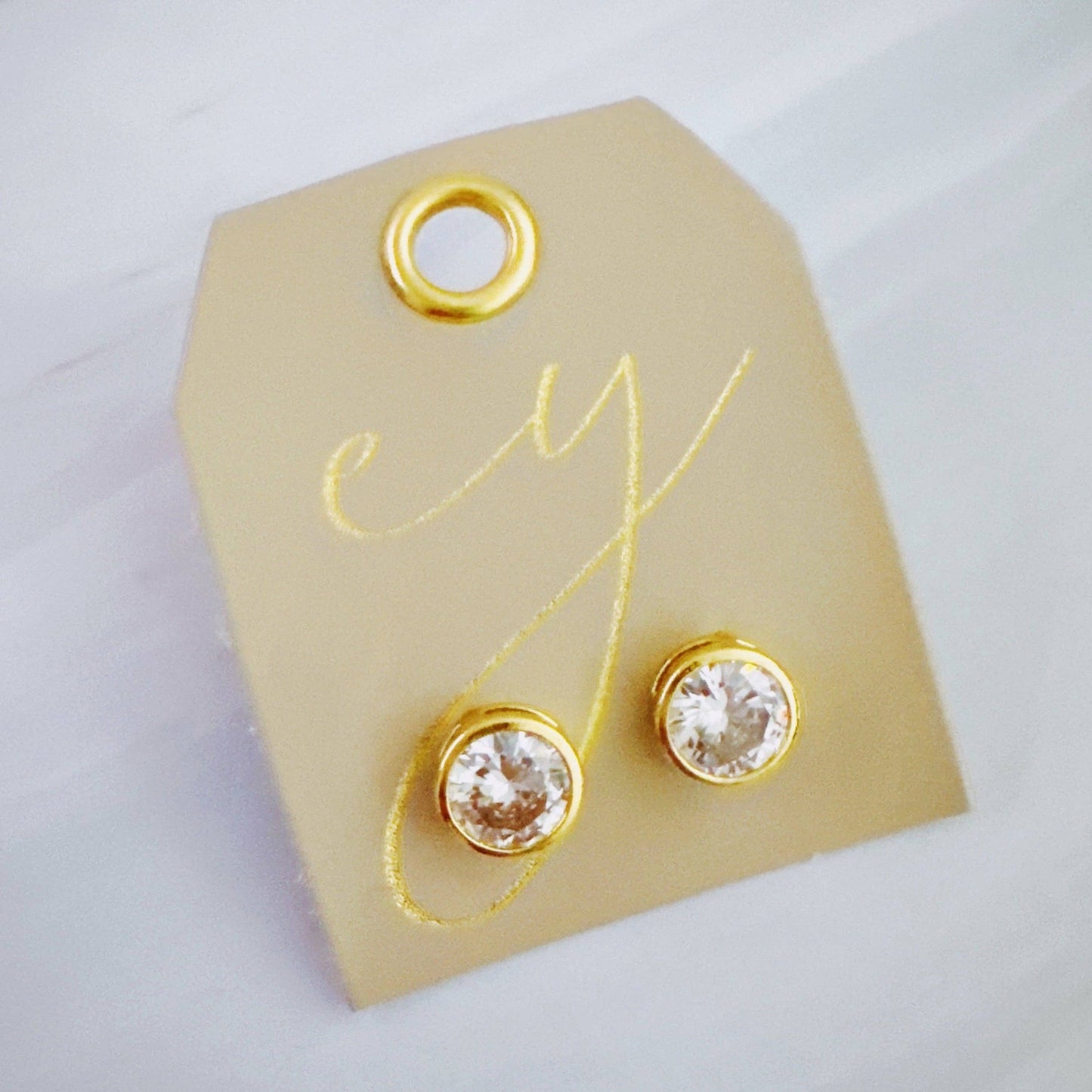 Bold And Brilliant Bezel Stud Earrings