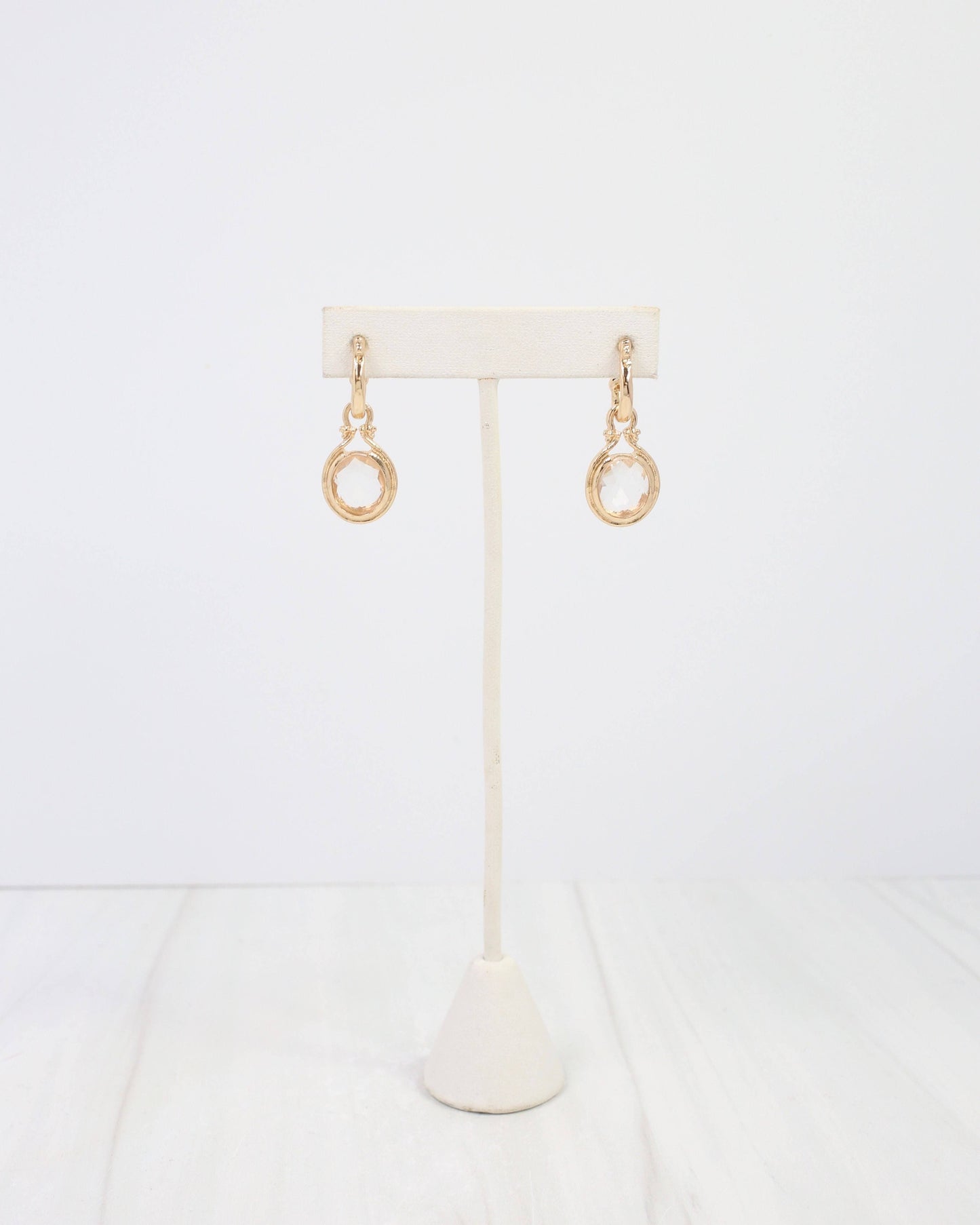 Medford Circular Drop Hoop Earring Clear