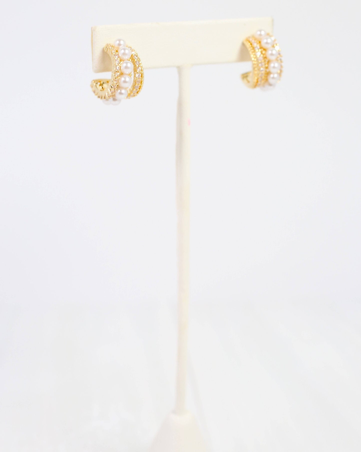 Peterson Pearl Layered Hoop Earring Gold