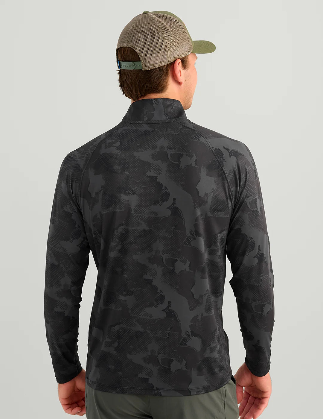 Airweight KC Quarter Zip - Black Tideloom Camo