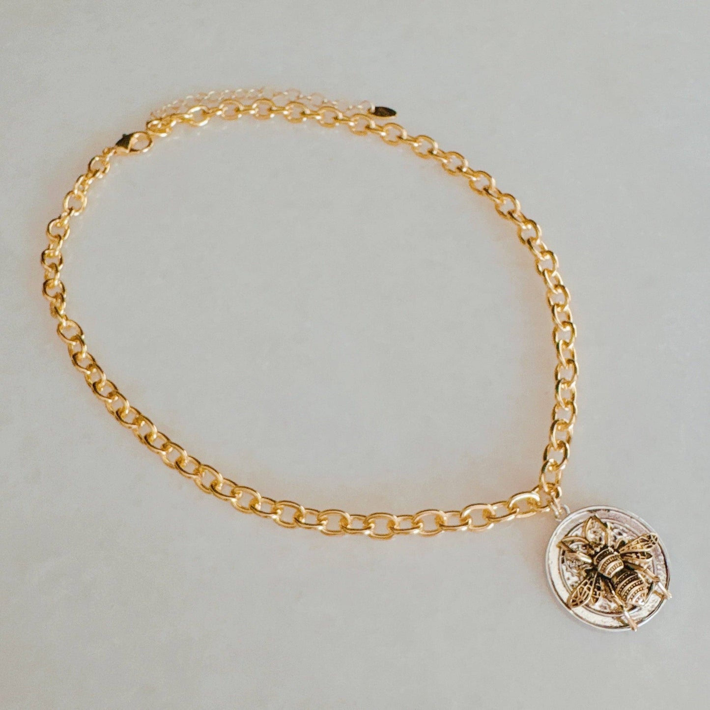 Antique Bee Chain Necklace