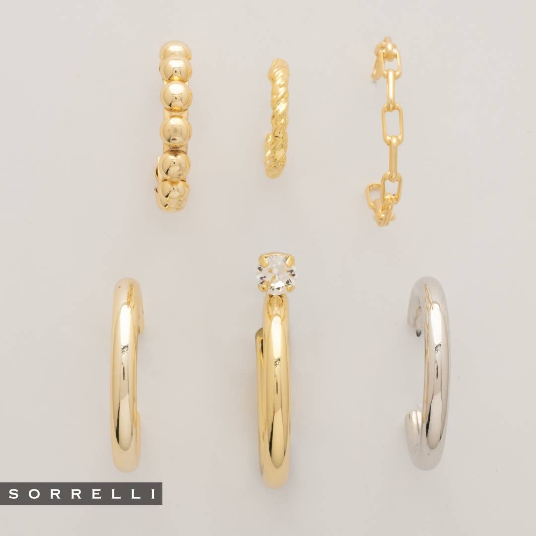 Keeley Studded Hoop Earrings
