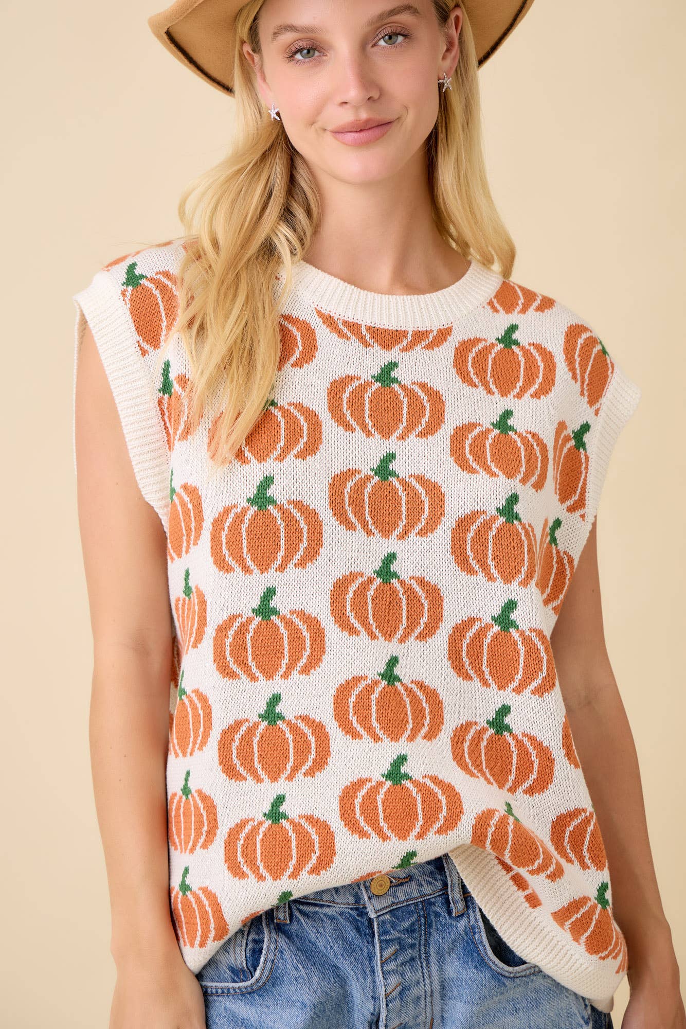 Fall Fest Sleevless Sweater Top
