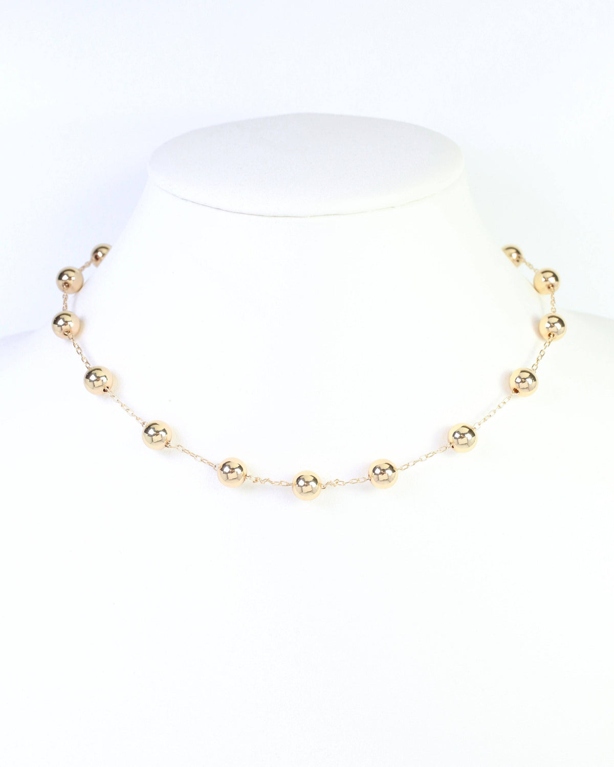 McKayla Beaded Necklace WR Gold