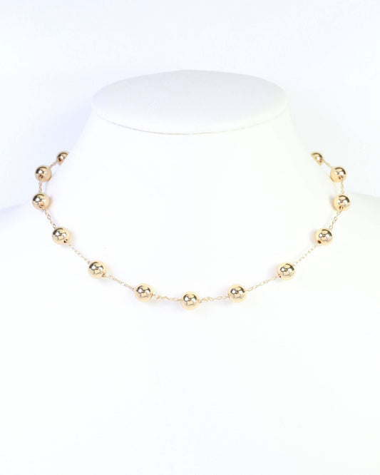 McKayla Beaded Necklace WR Gold