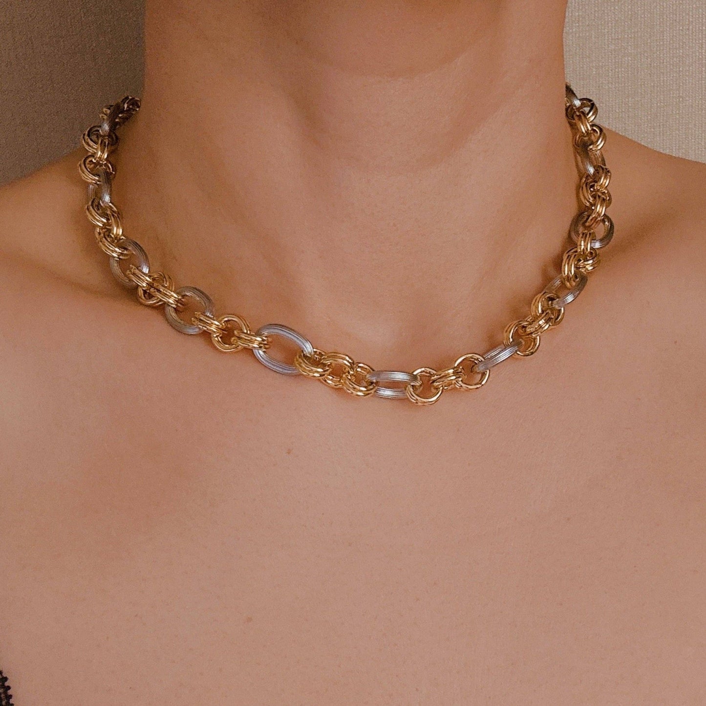 Two Tone Chain Necklace