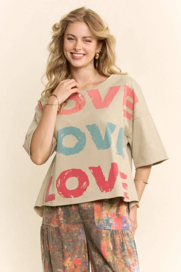 Love You More oversized tee