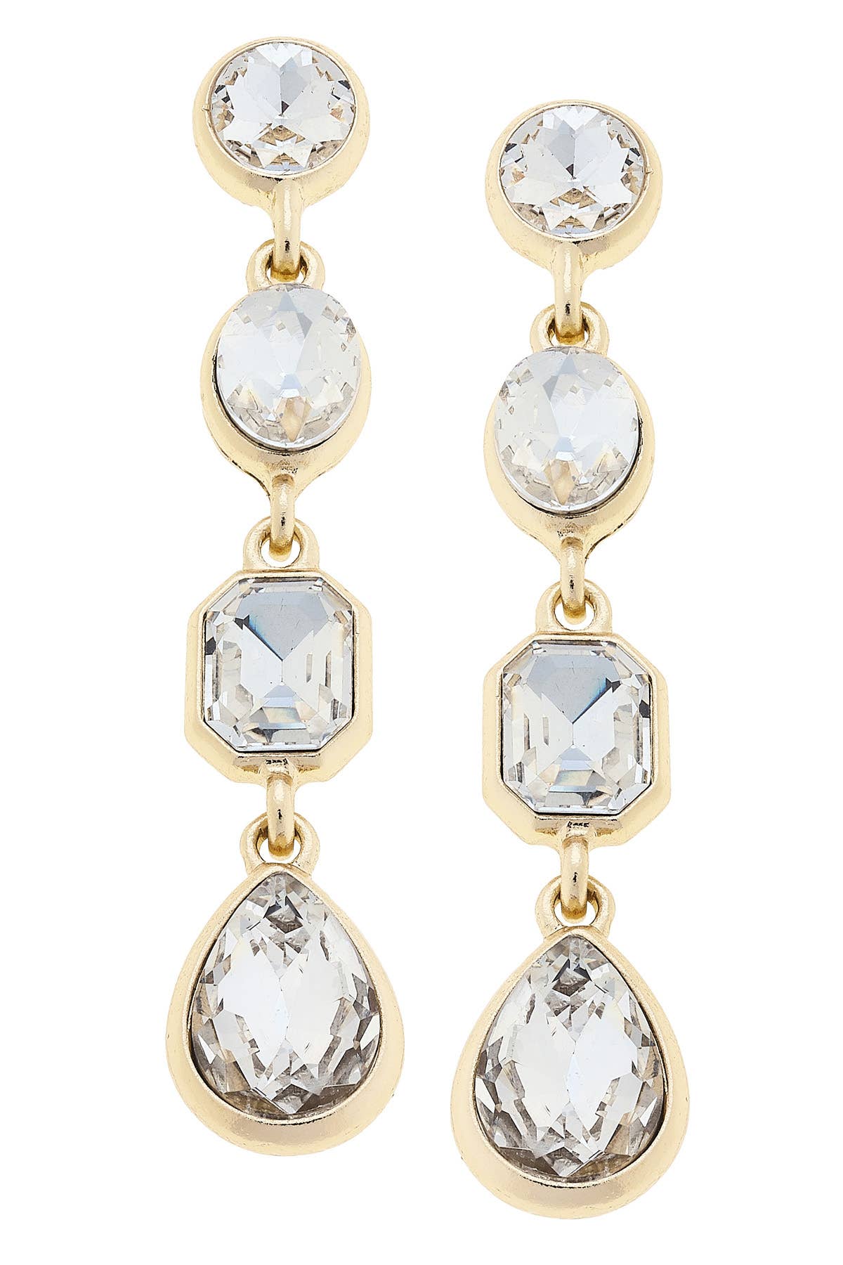 Daphne Rhinestone Linked Earrings