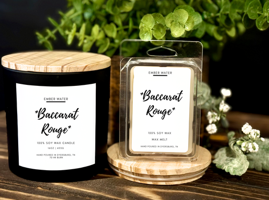 Baccarat Rouge (Dupe) 16 oz 100% Soy Candle