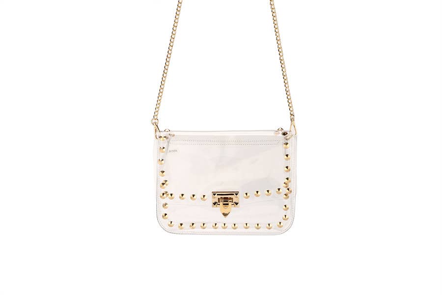 Clear Riveted Crossbody