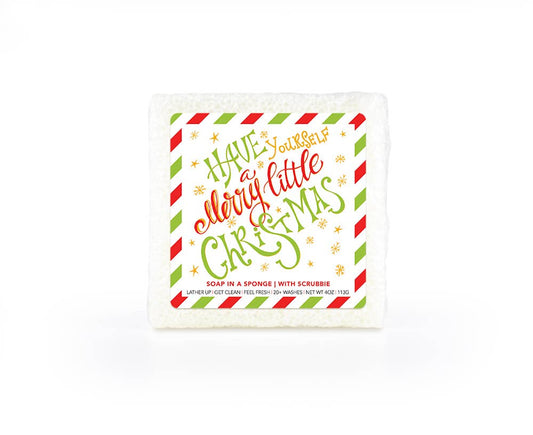 Have Yourself a Merry Little Christmas--SQUARE SOAP SPONGE