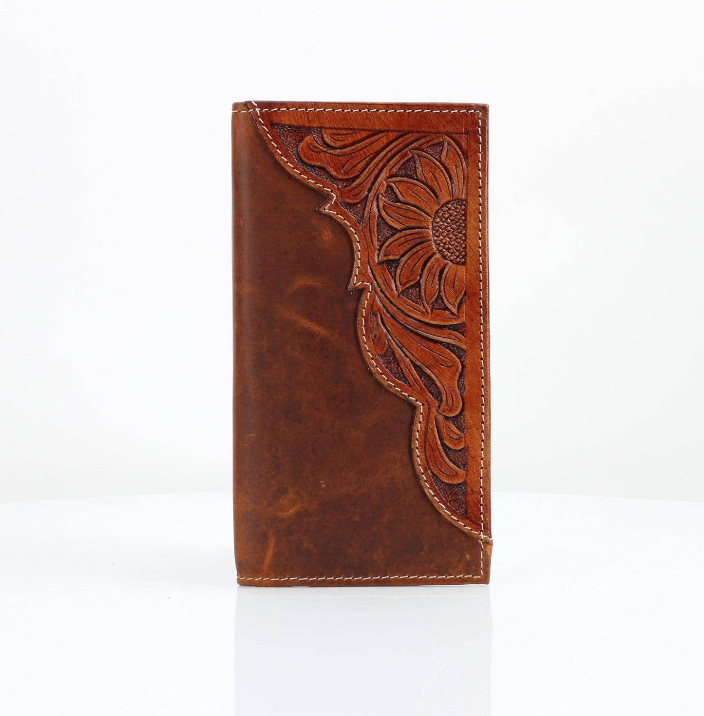 Tooled Leather Accent Rodeo Wallet