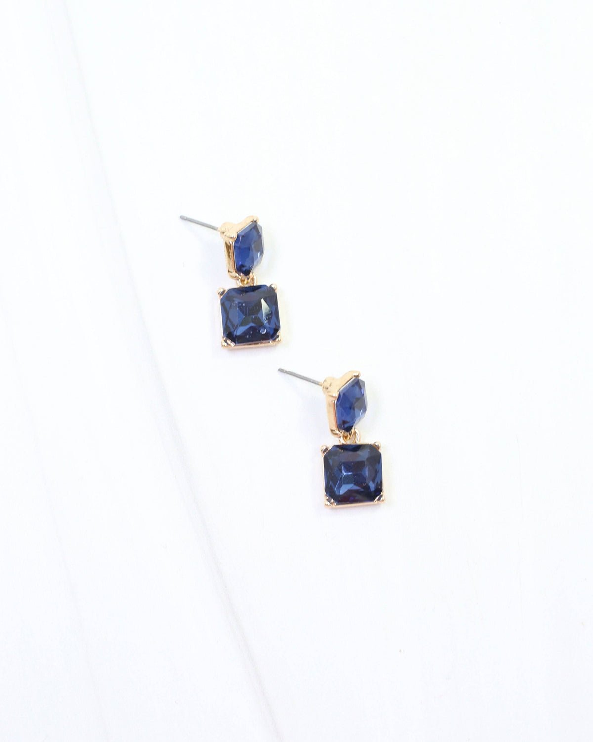 Dupree Crystal Drop Earring Sapphire