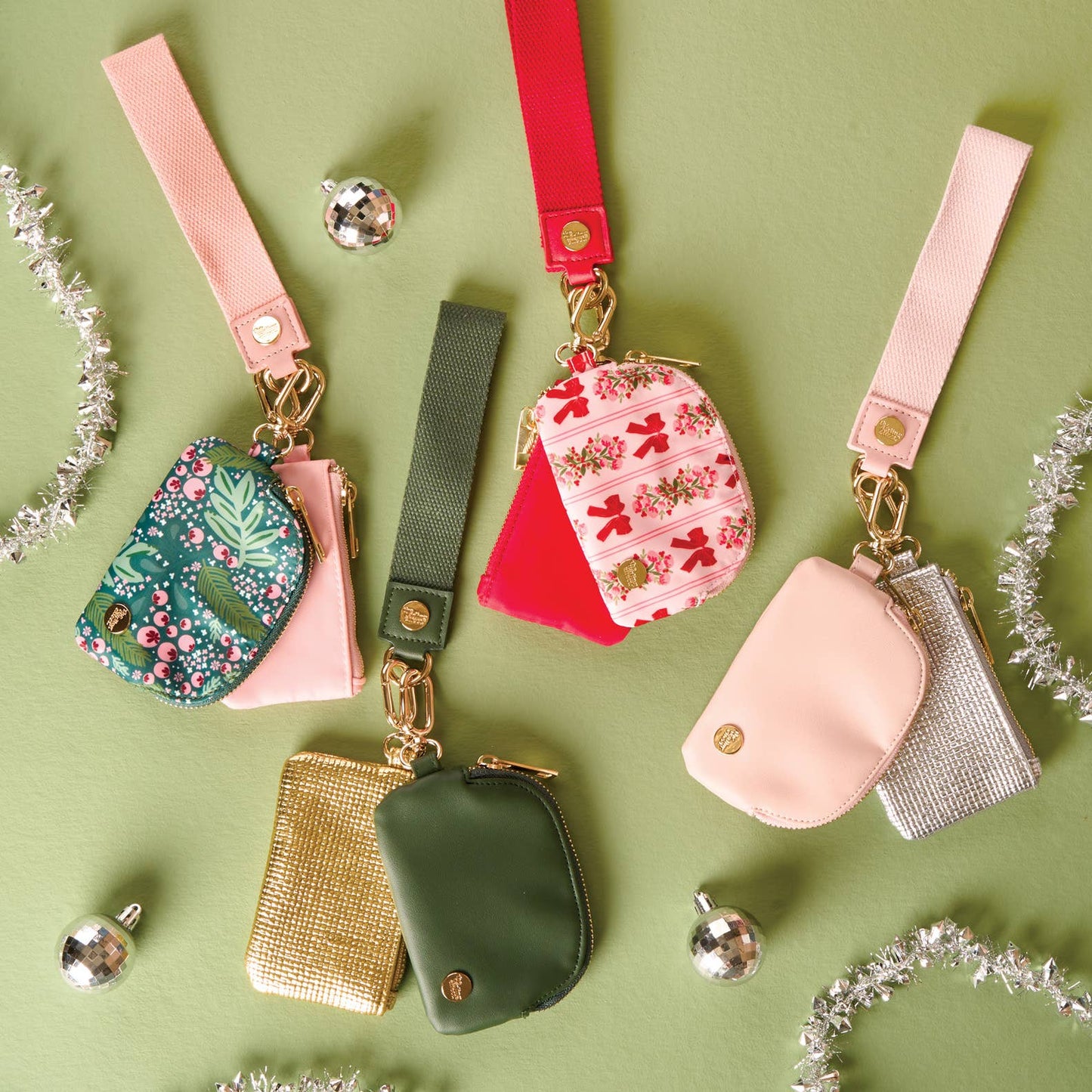 Dynamic Duo Pouch Wristlet-Jolly Sprig