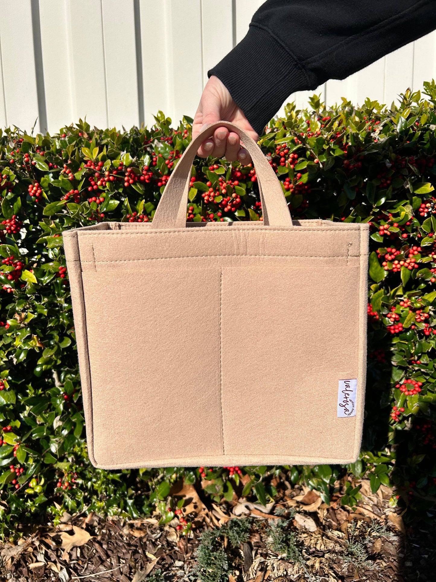 Taupe Felt Bag Organizer