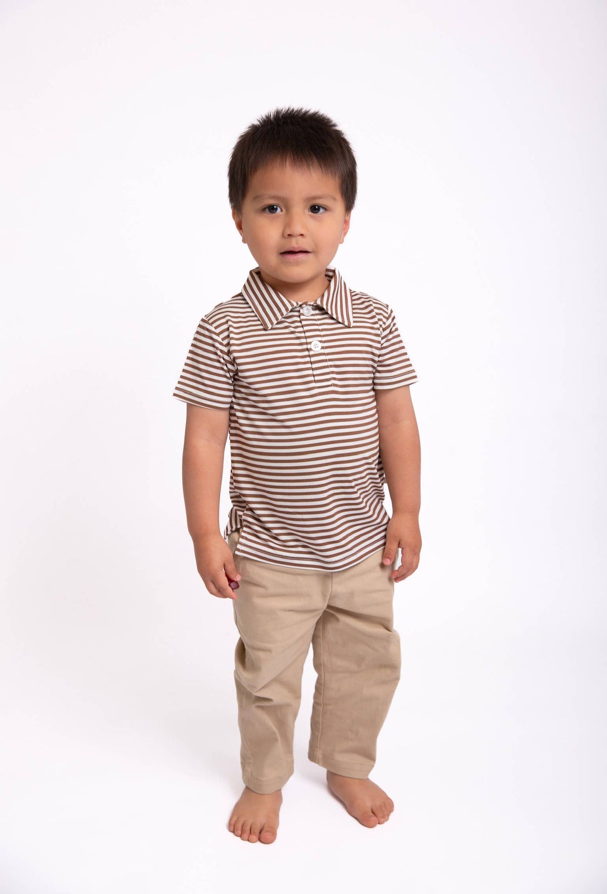 SS Polo Shirt-Chocolate Stripes