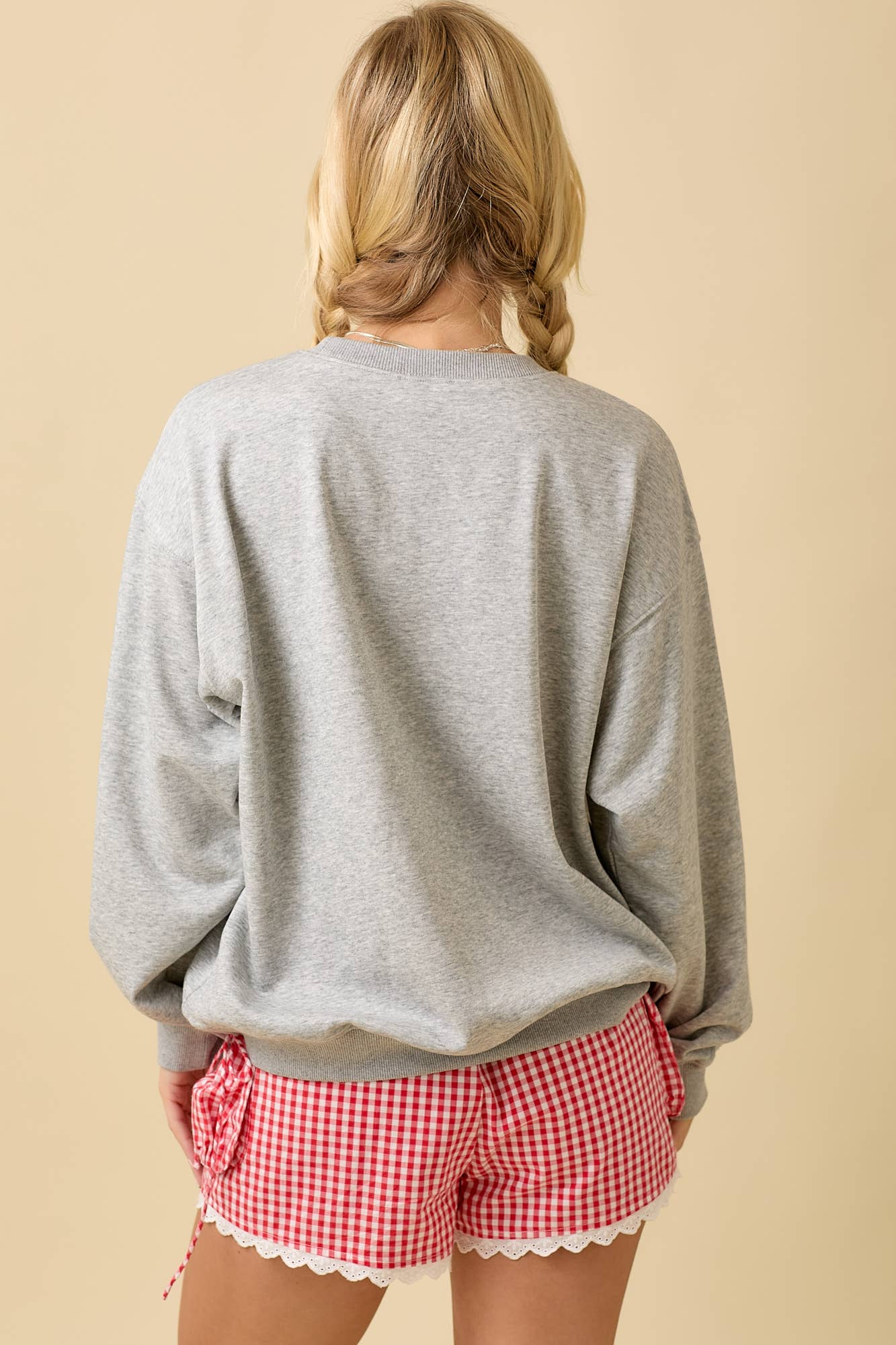 Game Day Cheer Patchwork Crewneck