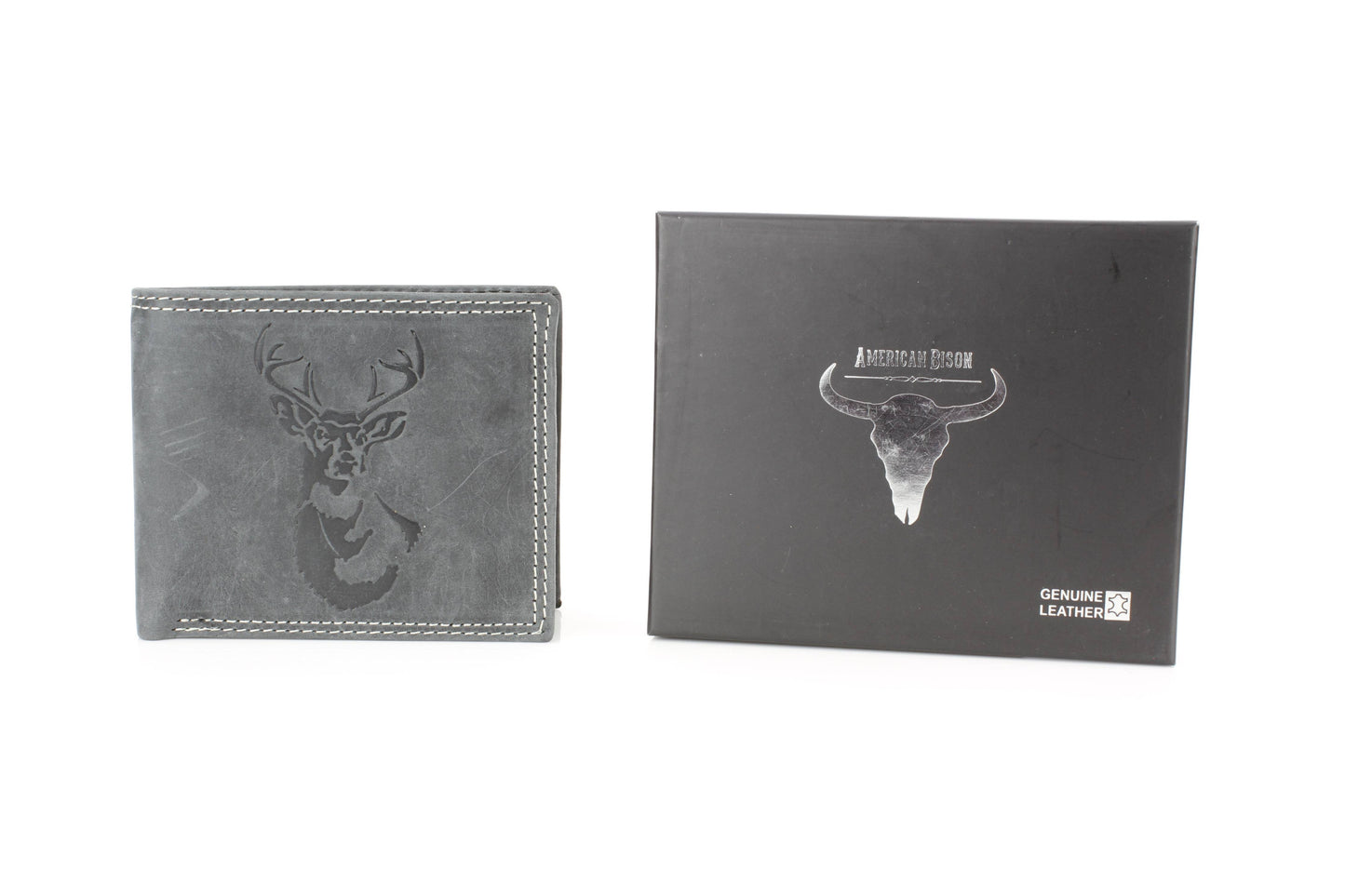 Bi-Fold Wallet with Deer Antler Emboss