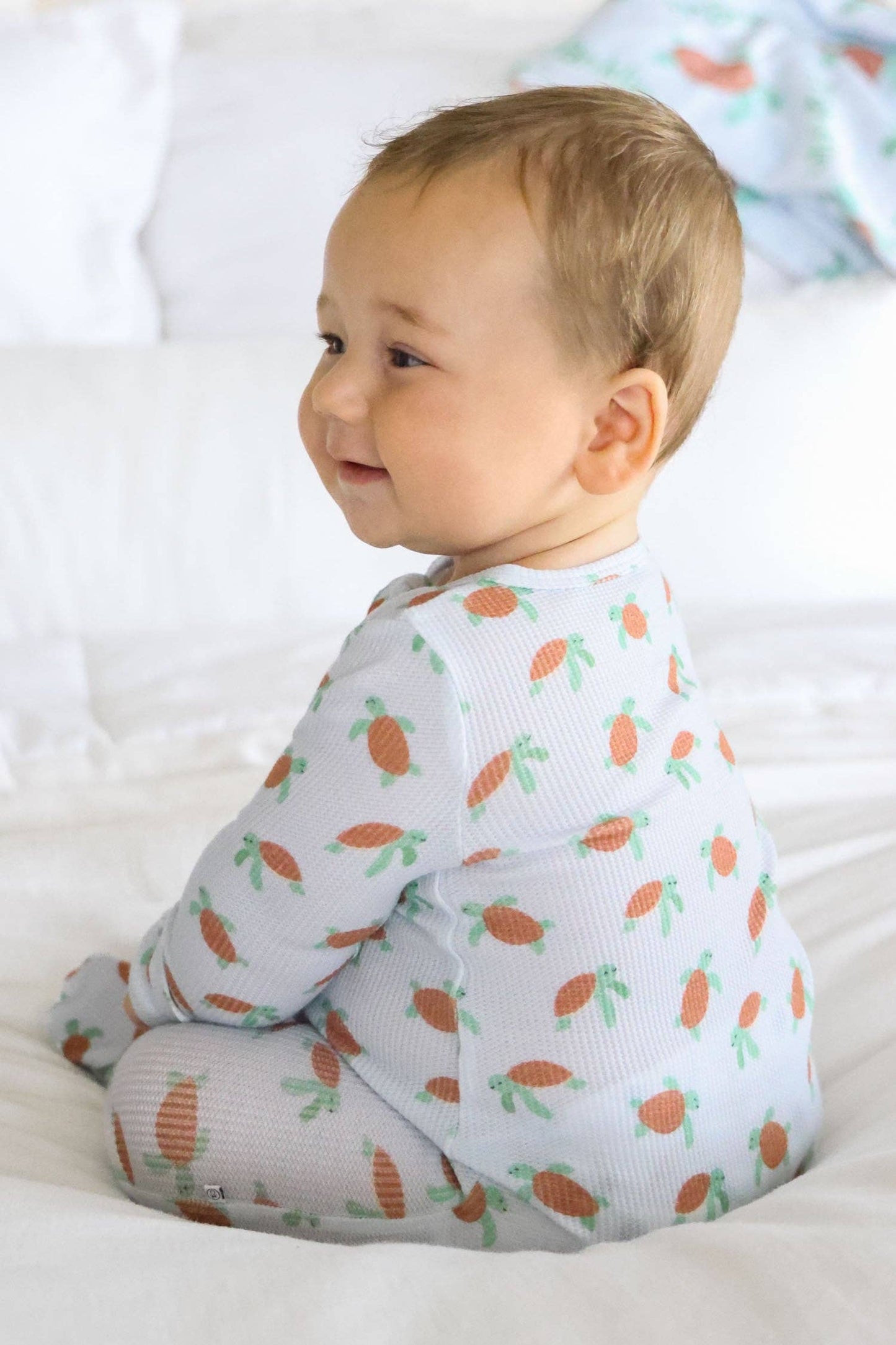 Bamboo Waffle Zipper Footie | Coastal Cruisers