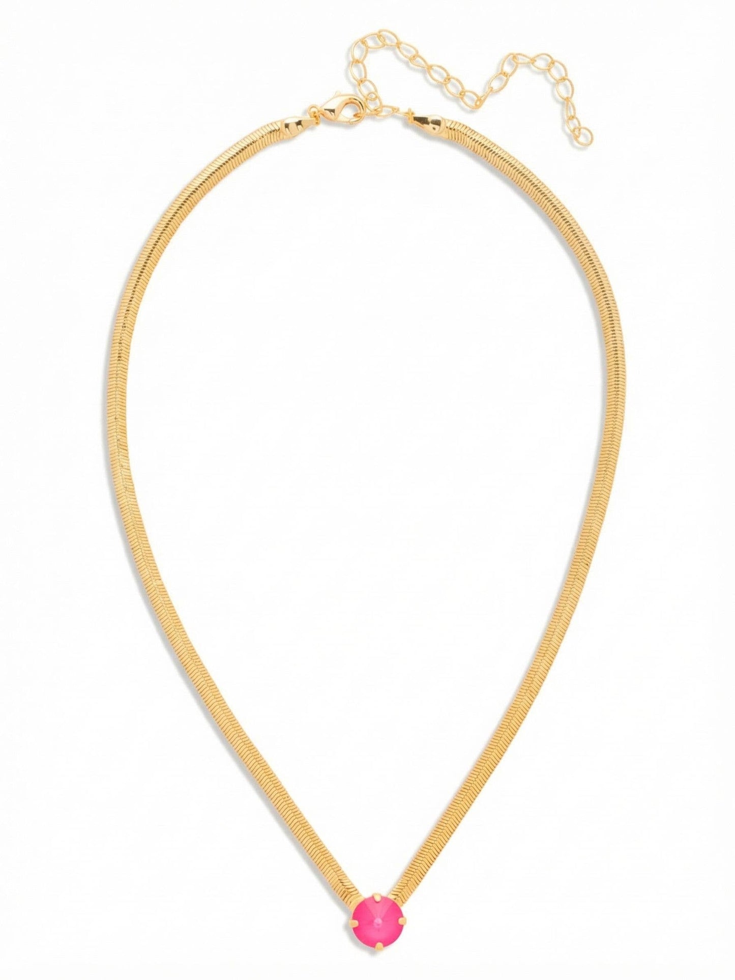 Rowan Pendant Necklace - Electric Pink