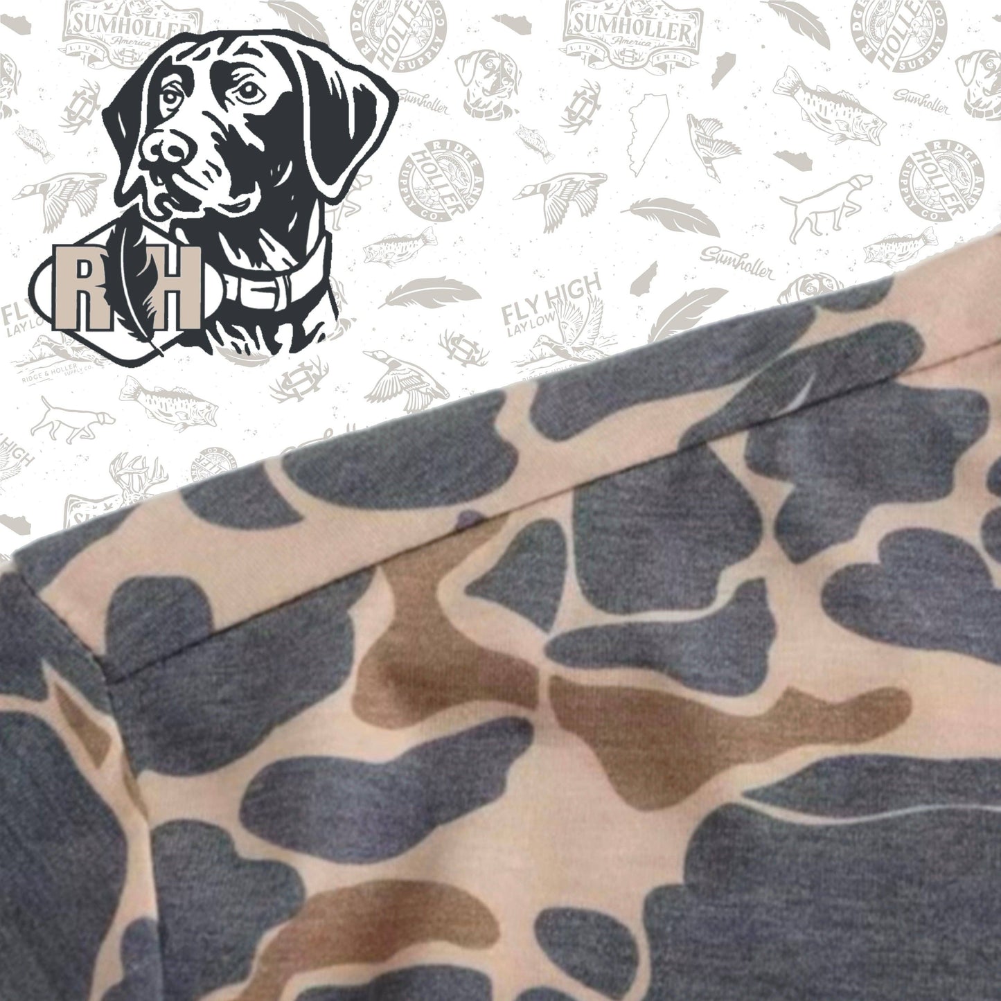 Ridge&Holler lightweight hoodie- Desert Camo