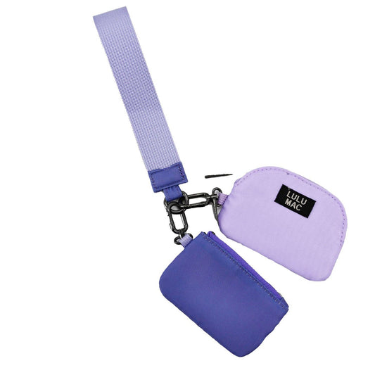 Purple/Lavender Double Pouch Wristlets
