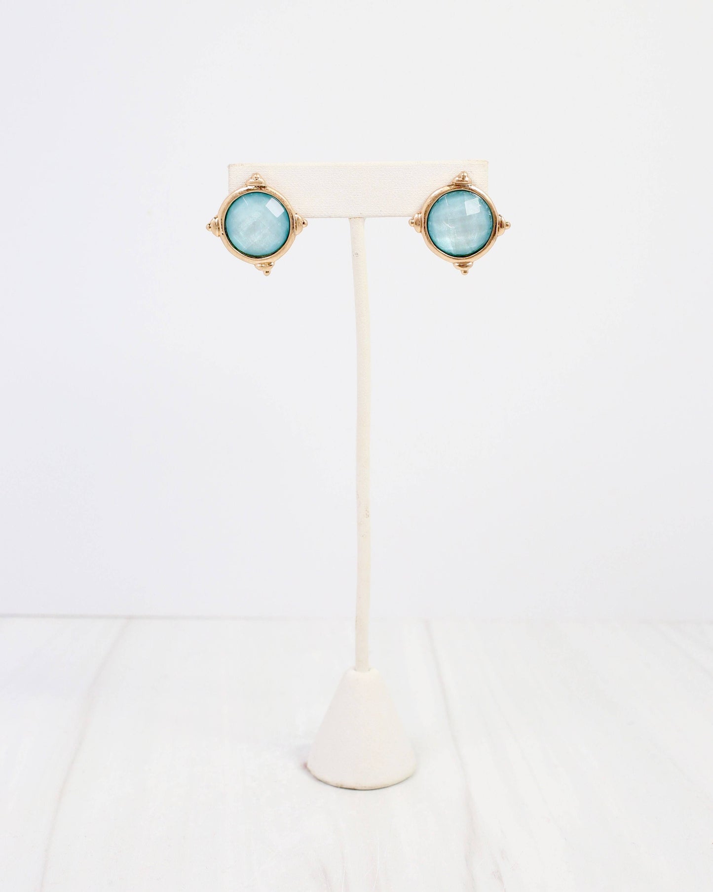Rochester Faceted Stud Earring Turquoise