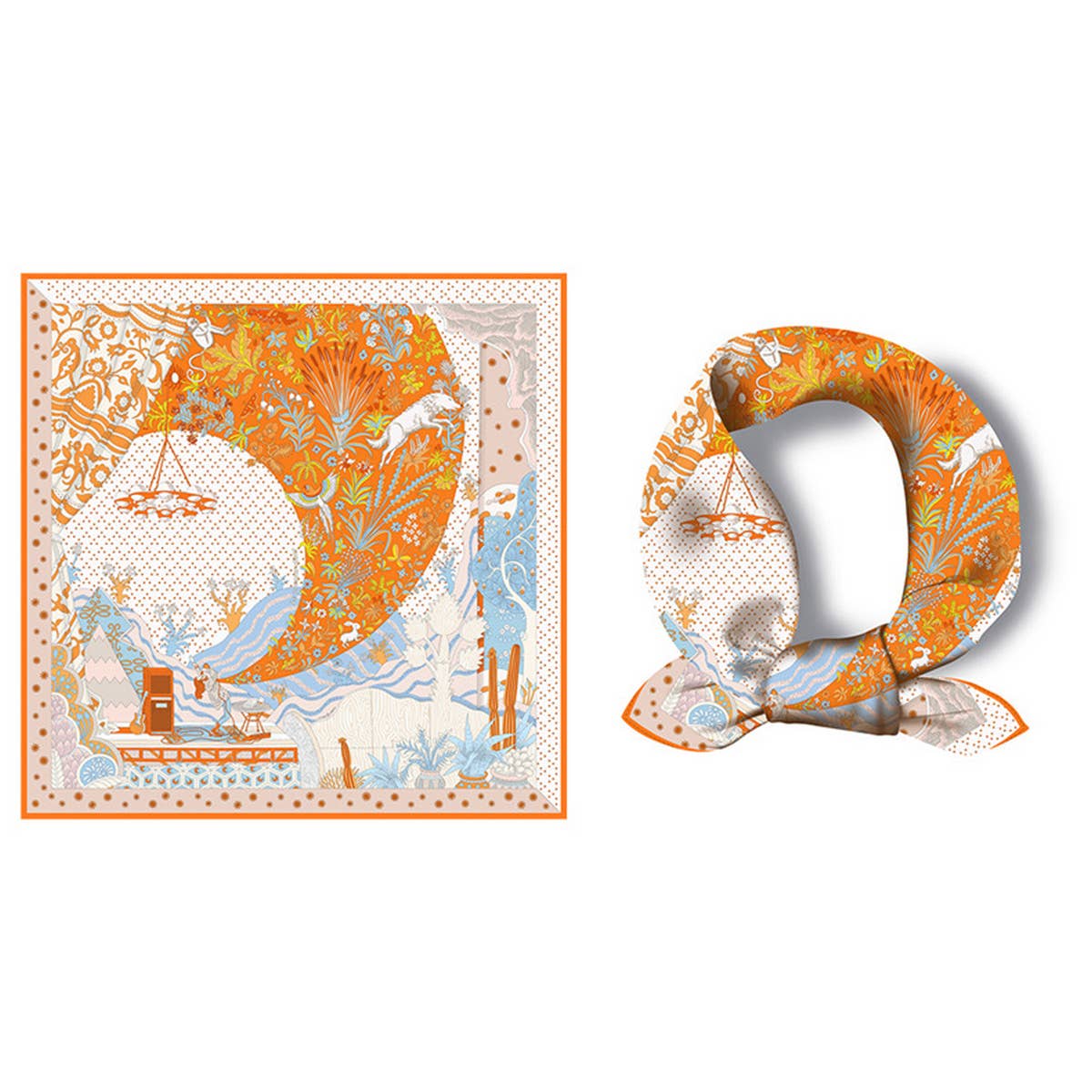Silk Feel Square Scarf